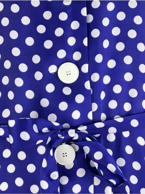 Vestido Agnes B Poá Azul