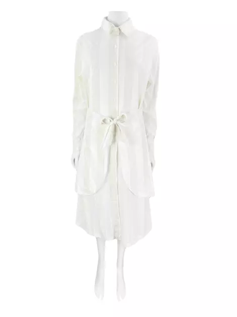 Vestido Água De Coco Tecido Listrado