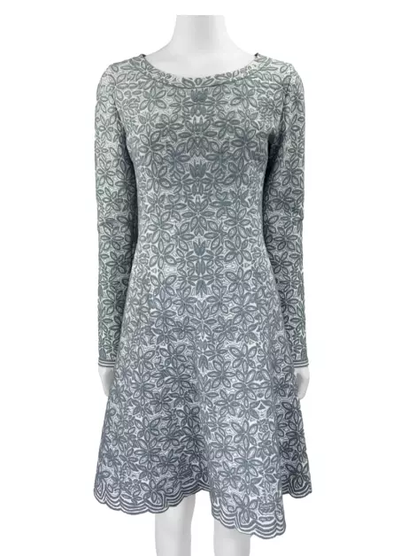 Vestido Alaia Evasê Cinza