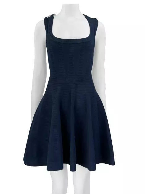 Vestido Alaia Texturizado Azul