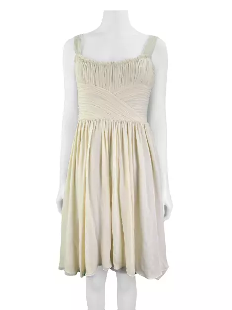 Vestido Alcaçuz Seda Bege