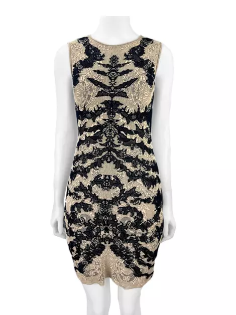 Vestido Alexander McQueen Renda Bicolor