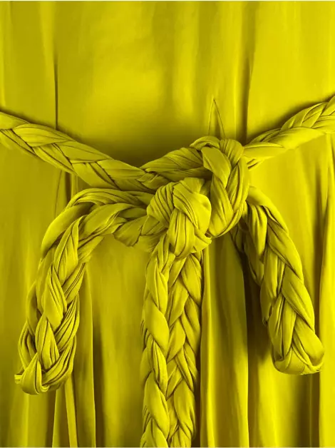 Vestido Alexis Tecido Amarelo