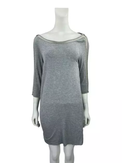 Vestido All Saints Spitalfields Tecido Cinza