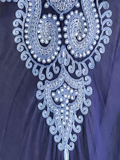 Vestido Amir Slama Bordado Azul