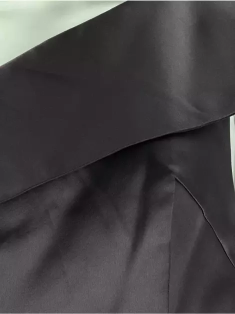 Vestido André Lima Ombro Único Seda Roxo