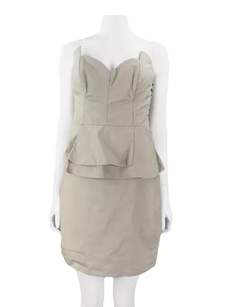Vestido André Lima Tomara que Caia Bege