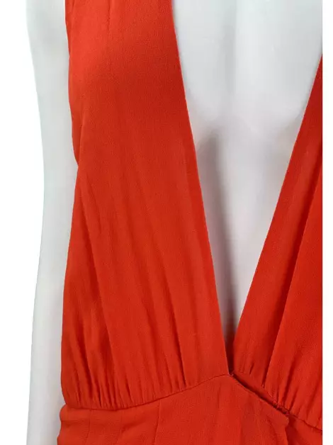 Vestido Andrea Marques Plissado Laranja