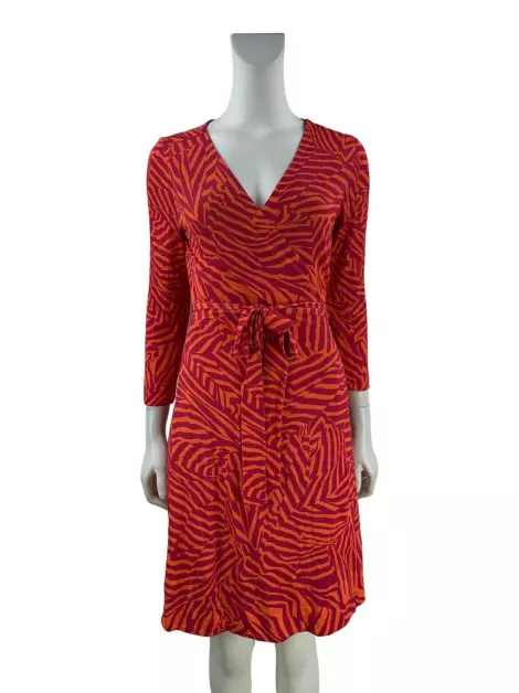 Vestido Animale Transpassado Estampado