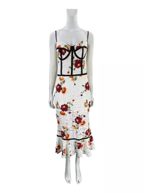 Vestido Anne Fernandes Renda Bordado Floral