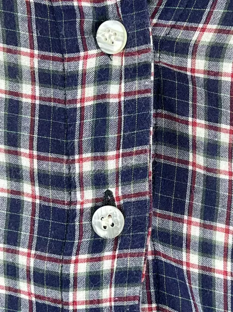 Vestido Anselmi Tecido Xadrez Azul
