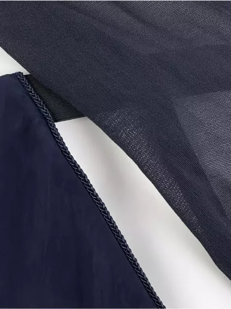 Vestido Anthony Vaccarello Transpassada Azul Marinho
