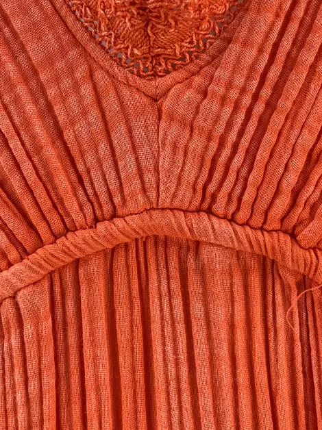 Vestido Anthropologie Midi Laranja