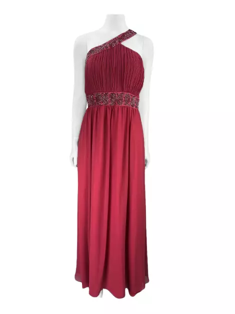 Vestido Arthur Caliman Longo Bordaddo Vinho