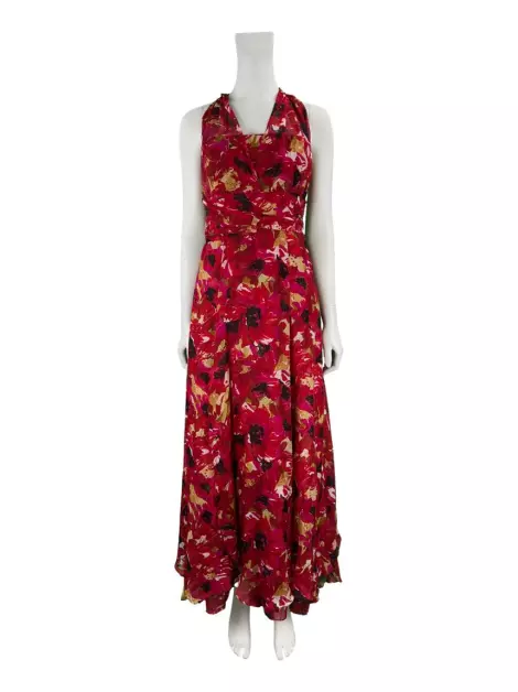 Vestido Arthur Caliman Seda Vermelho