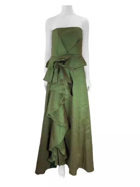 Vestido Arthur Caliman Tecido Verde