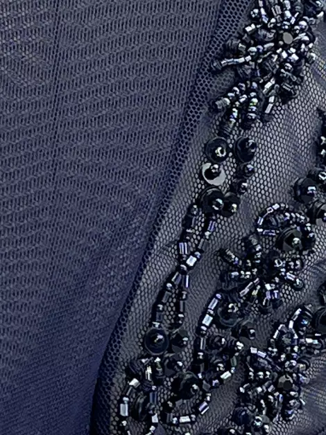 Vestido Badgley Mischka Longo Azul