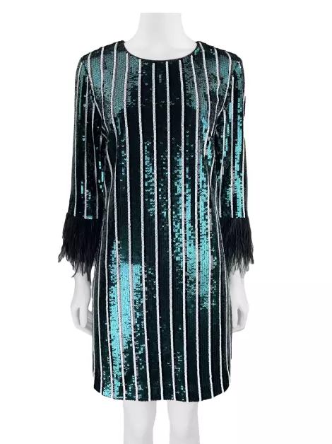 Vestido Badgley Mischka Paete Multicolor