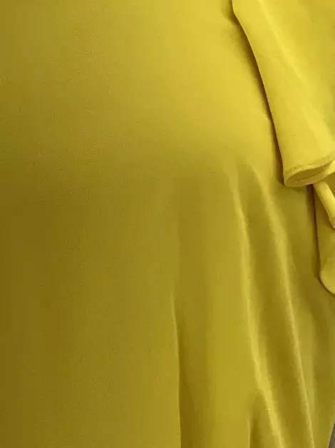 Vestido BCBG Max Azria Babados Amarelo
