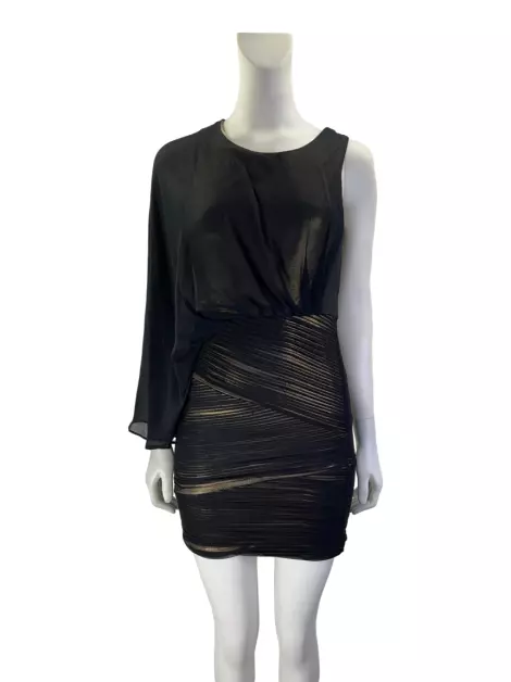 Vestido BCBG Max Azria Drapeado Preto