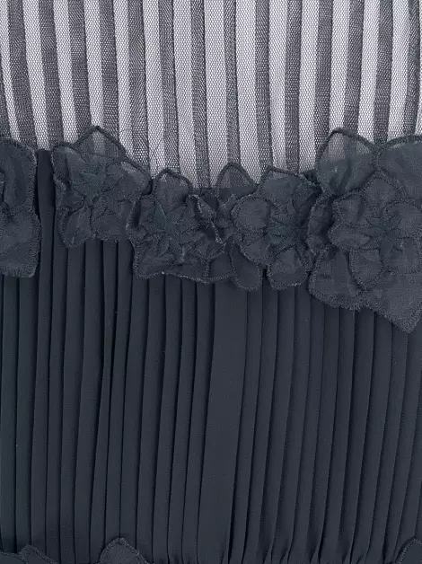 Vestido BCBG Max Azria Plissado Preto