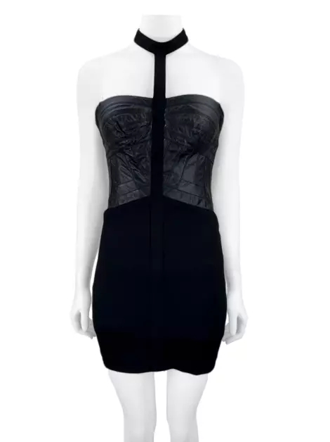 Vestido Bebe Couro Preto