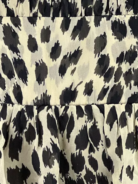 Vestido Brooksfield Babados Leopardo