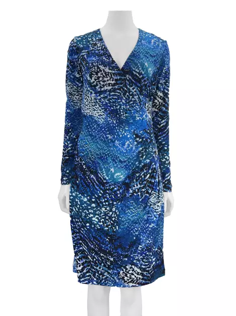 Vestido Calvin Klein Drapeado Estampado