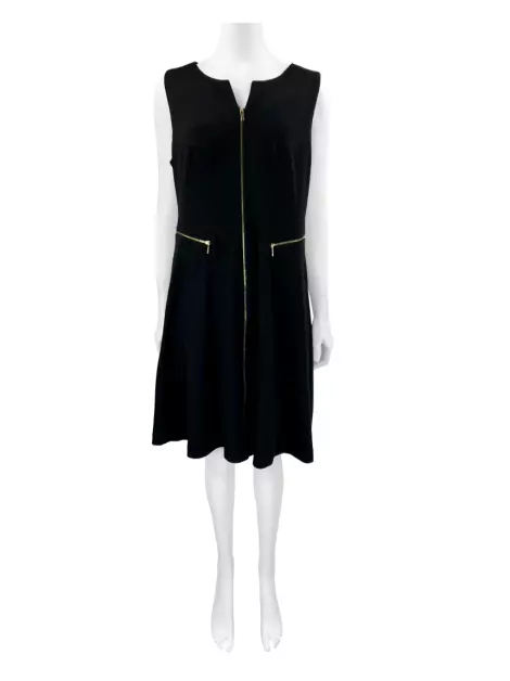 Vestido Calvin Klein Zíper Frontal Flare