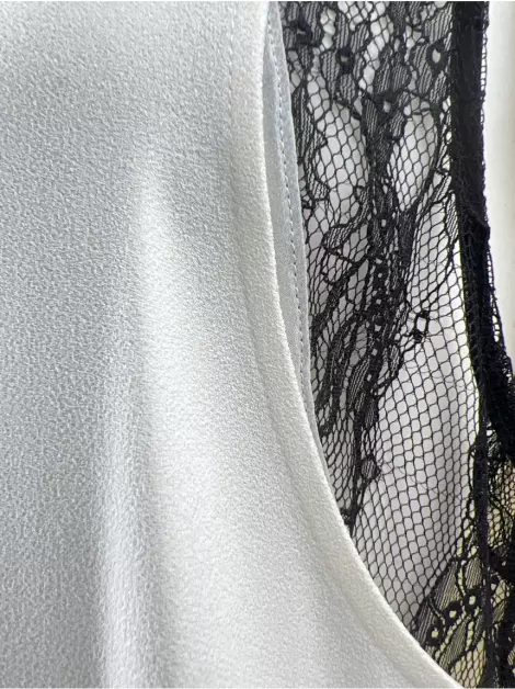 Vestido Carina Duek Texturizado Off White