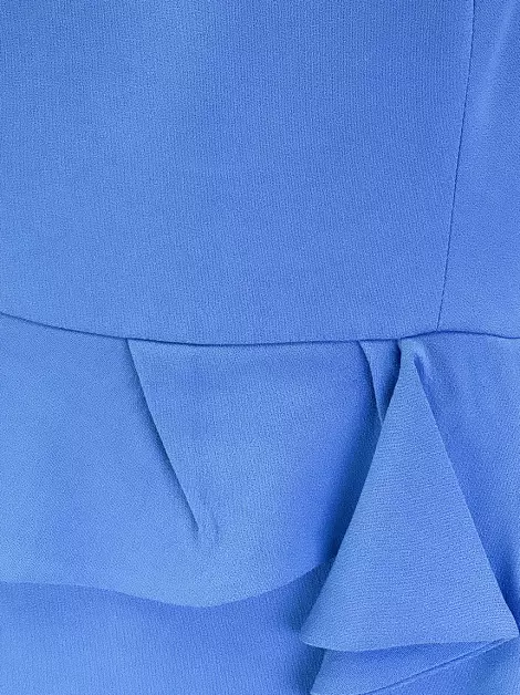 Vestido Carolina Herrera Babados Azul Claro