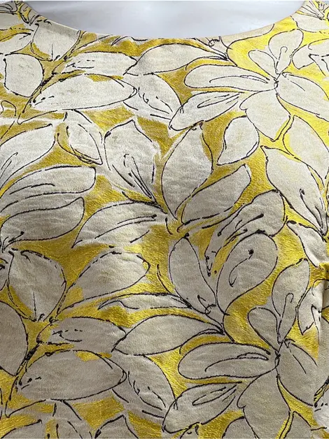 Vestido Carolina Herrera Bordado Amarelo