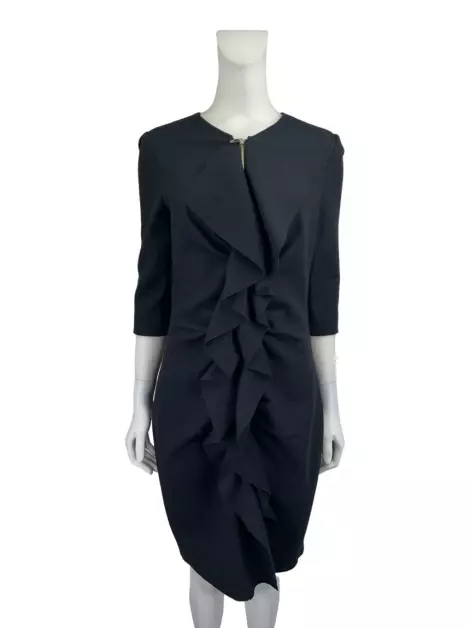 Vestido Carolina Herrera Lã Preto