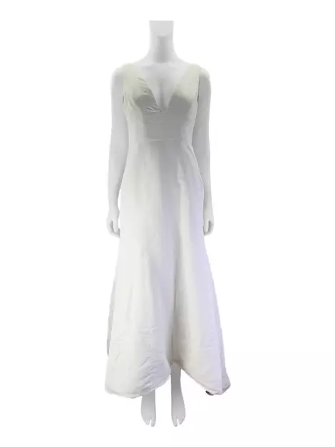 Vestido Carolina Herrera Noiva Seda Off White