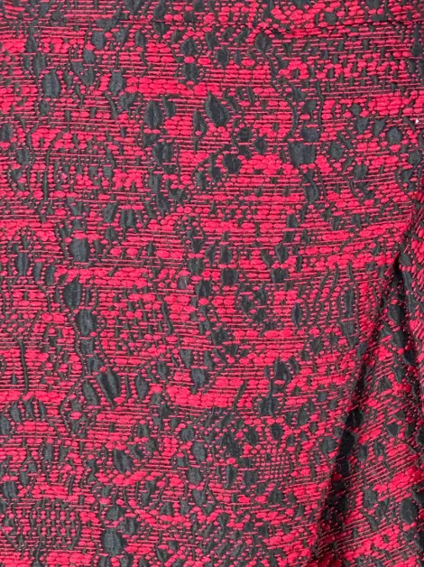 Vestido Carolina Herrera Texturizado Vermelho