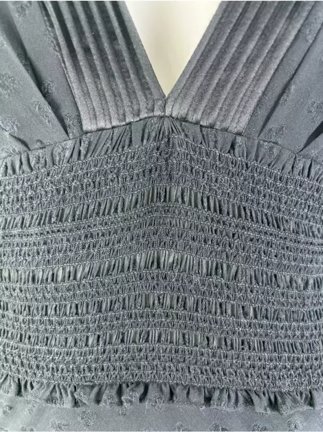 Vestido Catherine Malandrino Texturizado Preto