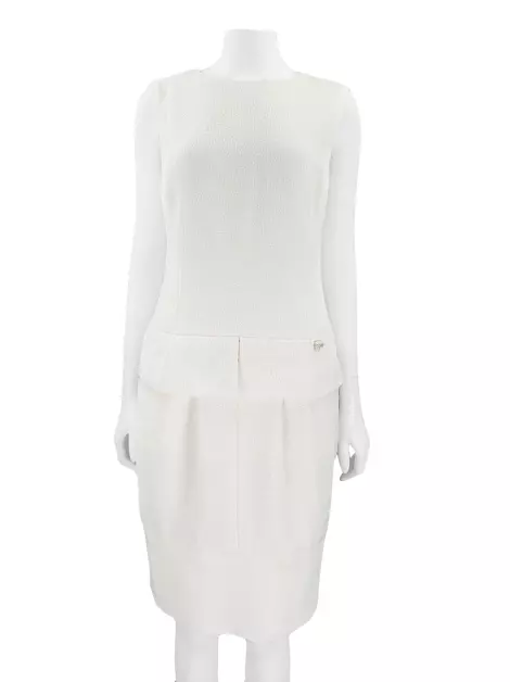 Vestido Chanel Lã Off White
