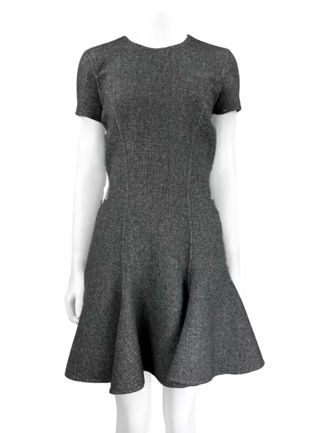 Vestido Christian Dior Lã Cinza