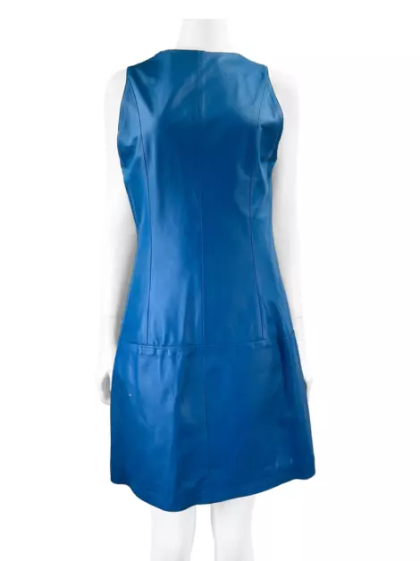 Vestido Clé Couro Azul