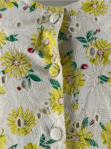Vestido Cris Barros Bordado Floral