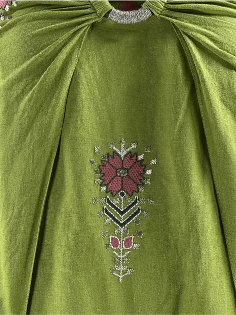 Vestido Cris Barros Bordados Verde