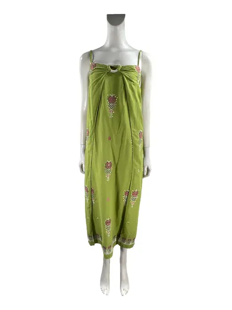 Vestido Cris Barros Bordados Verde