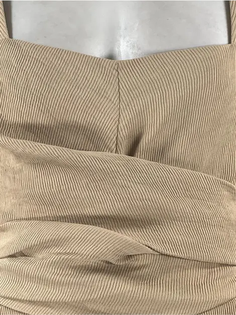 Vestido Cris Barros Canelado Caramelo