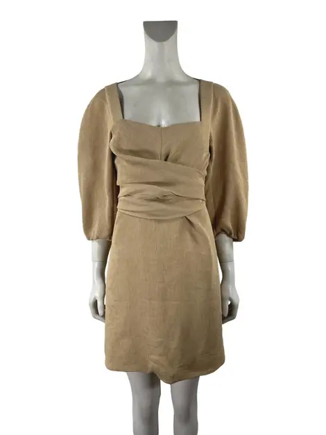 Vestido Cris Barros Canelado Caramelo