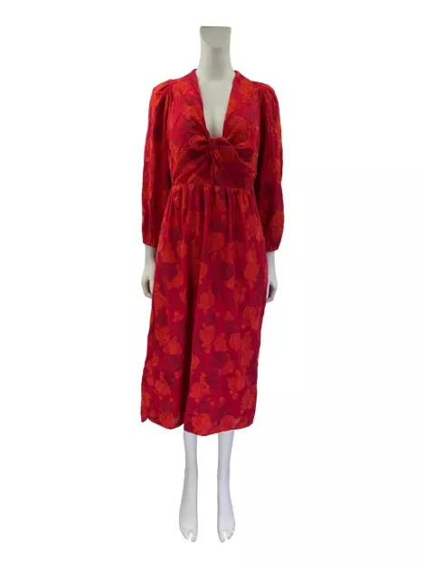 Vestido Cris Barros Tecido Bordado