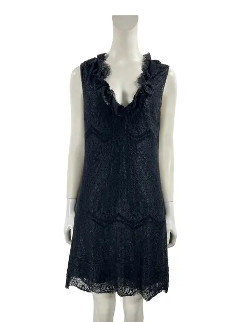 Vestido Cris Barros Rendado Preto