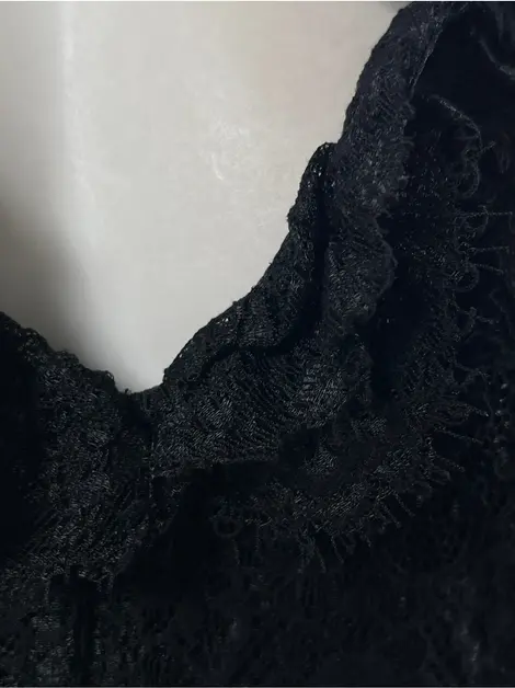 Vestido Cris Barros Rendado Preto