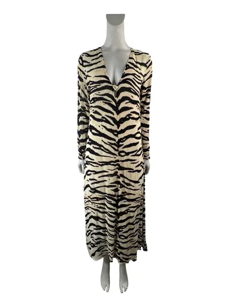 Vestido Cris Barros Tecido Animal Print