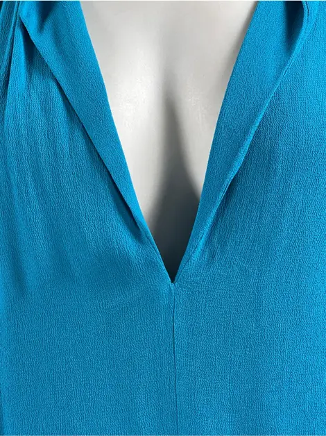 Vestido Cris Barros Tecido Azul