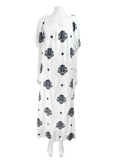 Vestido Cris Barros Tecido Branco Bordado